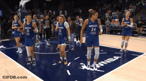 A Group Of Female Basketball Players From Minnesota GIF