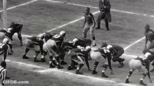 A Group Of Football Players Are Lined Up On The Field And One Of Them Has The Number 10 On His Jersey GIF