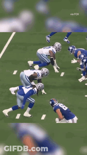 A Group Of Football Players Are On A Field And One Of Them Has The Number 23 On Their Jersey GIF