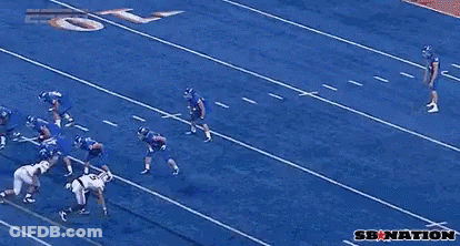 A Group Of Football Players Are Playing A Game And One Of Them Has The Number 56 On His Jersey GIF