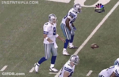 A Group Of Football Players On A Field With A Nbc Logo In The Corner GIF