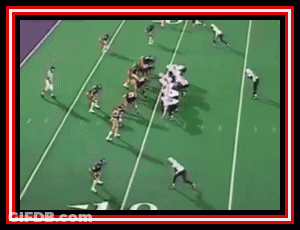 A Group Of Football Players On A Field With The Number 10 On The Sidelines GIF