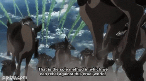 A Group Of Horses Are Standing Next To Each Other With Smoke Coming Out Of Them And A Caption That Says That Is The Sole GIF