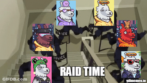 A Group Of Llamas Are Being Arrested By Police GIF