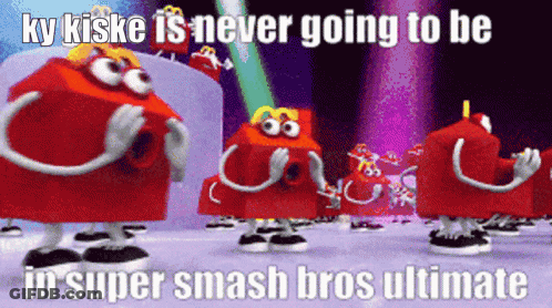 A Group Of Mcdonald 'S Happy Meal Characters Are Dancing In A Video Game GIF