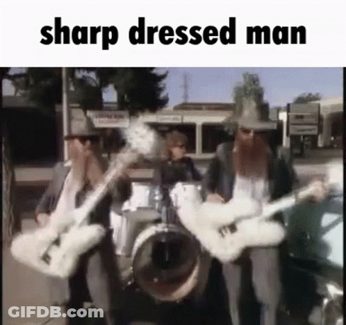 A Group Of Men Are Playing Guitars In A Band . GIF