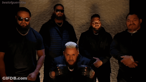 A Group Of Men Are Posing For A Photo And The Caption Says Bestofguerrillas GIF