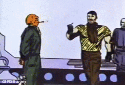 A Group Of Men Are Standing Next To Each Other On A Stage . GIF