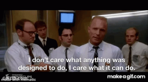 A Group Of Men Are Talking And One Of Them Says I Don T Care GIF