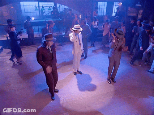 Men In Suits Dancing Thriller Glitter GIF