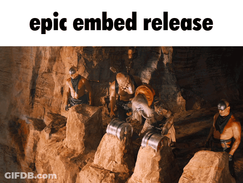 A Group Of Men Lifting Weights In A Cave With The Words Epic Embed Release GIF