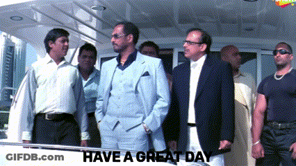 A Group Of Men On A Boat With The Words Have A Great Day GIF
