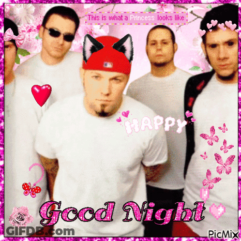 A Group Of Men Standing Next To Each Other With The Words Good Night On The Bottom Right GIF