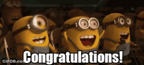 A Group Of Minions Are Congratulating Each Other GIF
