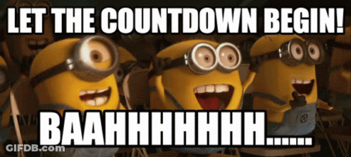 A Group Of Minions Are Laughing With The Words Let The Countdown Begin GIF