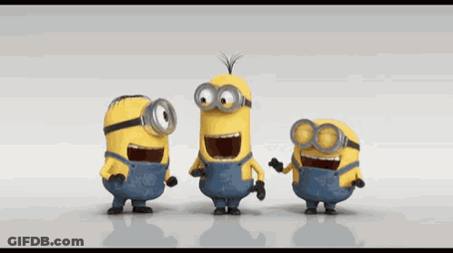 Smiling Minions Group GIF