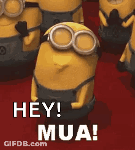 Minions Standing Next To Each Other Hey Mua GIF