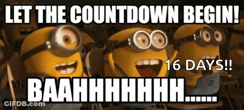 Group Of Minions With Let The Countdown Begin Caption GIF