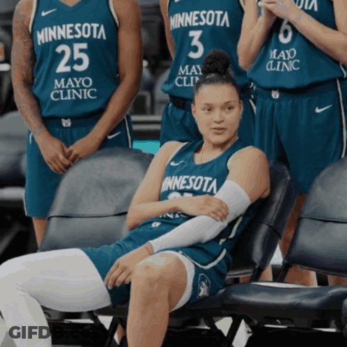 A Group Of Minnesota Basketball Players Pose For A Picture GIF