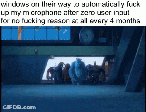 A Group Of Monsters Are Standing In Front Of A Window With The Caption Windows On Their Way GIF