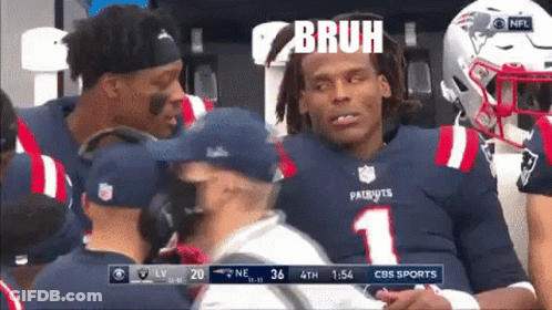 A Group Of Patriots Football Players Are Sitting In The Stands GIF
