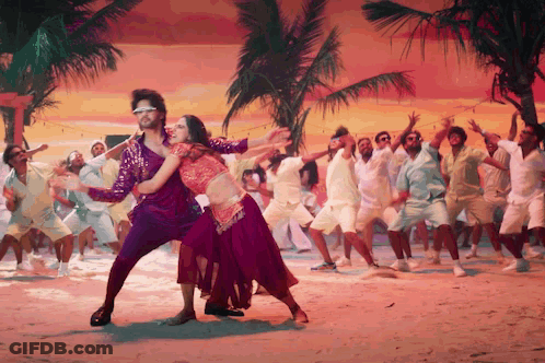 People Dancing On The Beach GIF