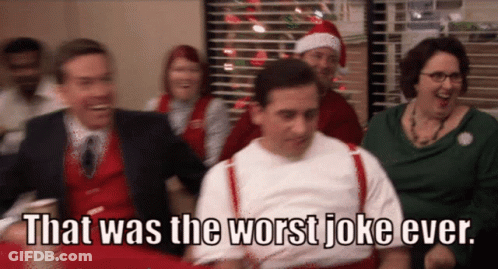 Group Of People Laughing At Worst Joke Ever GIF