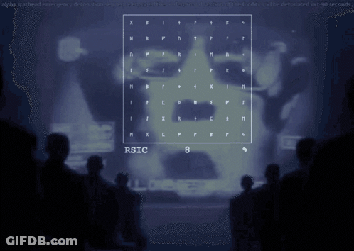 A Group Of People Are Looking At A Screen That Says Rsic On It GIF