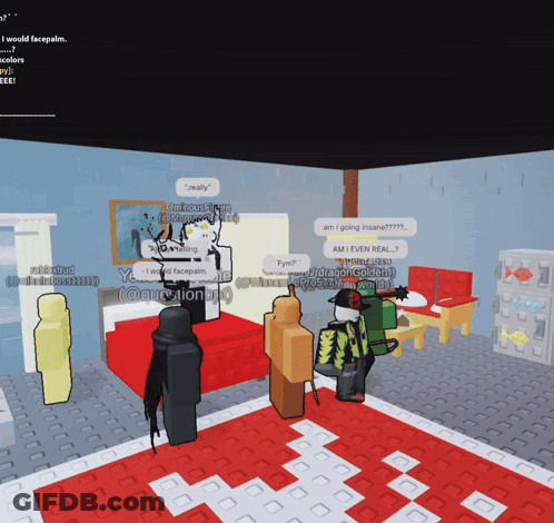 A Group Of People Are Playing A Video Game And One Of Them Is Talking About Facepalms GIF