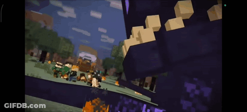 A Group Of People Are Playing A Video Game Called Minecraft .. GIF