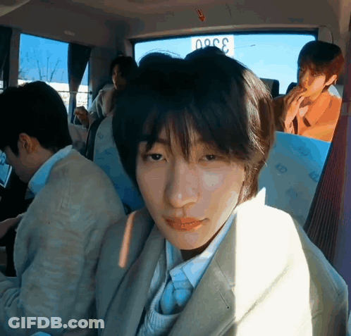 Group Of People Sitting In Bus With 0300 Number GIF