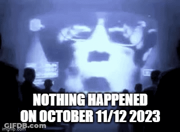 People Sitting In Front Of Screen Saying Nothing Happened GIF