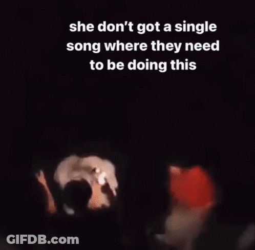 A Group Of People Are Standing In Front Of A Crowd Holding Their Phones In The Air . GIF