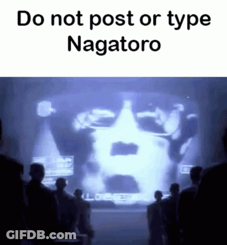 A Group Of People Are Standing In Front Of A Screen That Says Do Not Post Or Type Nagatoro GIF