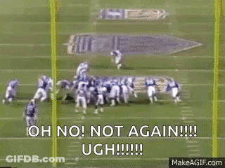 A Group Of People Are Standing In Front Of A Sign That Says Oh No ! Not Again !! GIF