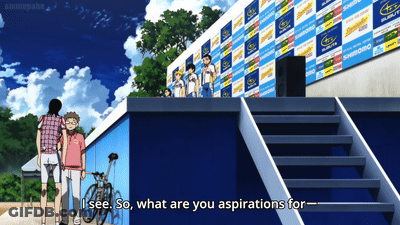 A Group Of People Are Standing In Front Of A Wall That Says Subaru On It GIF
