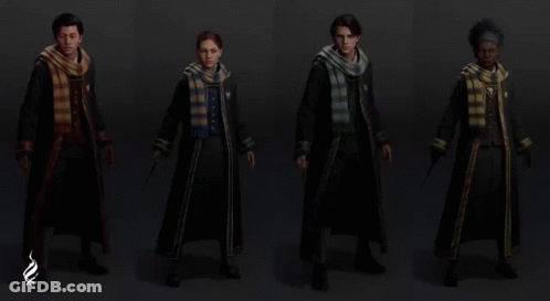 A Group Of People Are Standing Next To Each Other Wearing Scarves And Coats GIF