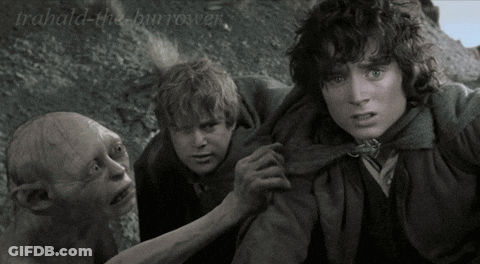 A Group Of People Are Standing Next To Each Other With The Words Trahald-The-Burrover Written On The Bottom GIF