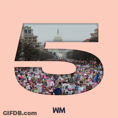 A Group Of People Holding A Sign That Says " Justice Can 'T " In Front Of The Number 5 GIF