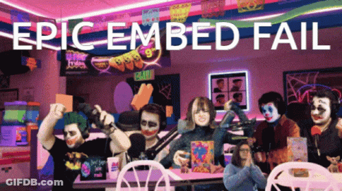 A Group Of People In A Diner With The Words Epic Embed Fail On The Bottom GIF