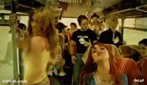 A Group Of People On A Bus With The Url Rbd.gif On The Bottom Right GIF