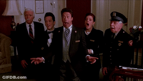 A Group Of People Posing For A Picture With The Words I Love You GIF
