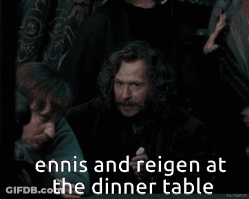 People Sitting In Dark Room Ennis And Reigen At Dinner GIF
