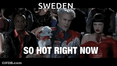 People Sitting In Theater With Sweden So Hot Right Now GIF
