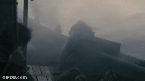 A Group Of People Standing In A Foggy Area GIF
