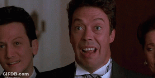 A Group Of People Standing In A Room With The Words We Love You GIF