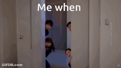 A Group Of People Standing In Front Of A Blackboard With The Words Me When Written Above Them GIF