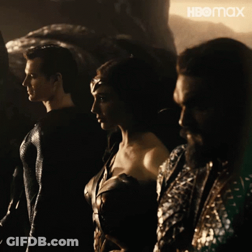 A Group Of People Standing Next To Each Other With A Hbomax Logo In The Corner GIF