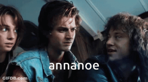 A Group Of People With The Word Annanoe On The Bottom Right GIF