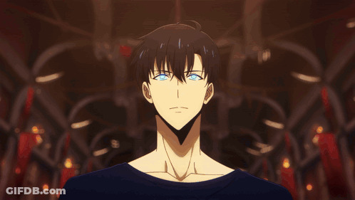 A Group Of Red Monsters With Glowing Eyes And Sharp Teeth GIF